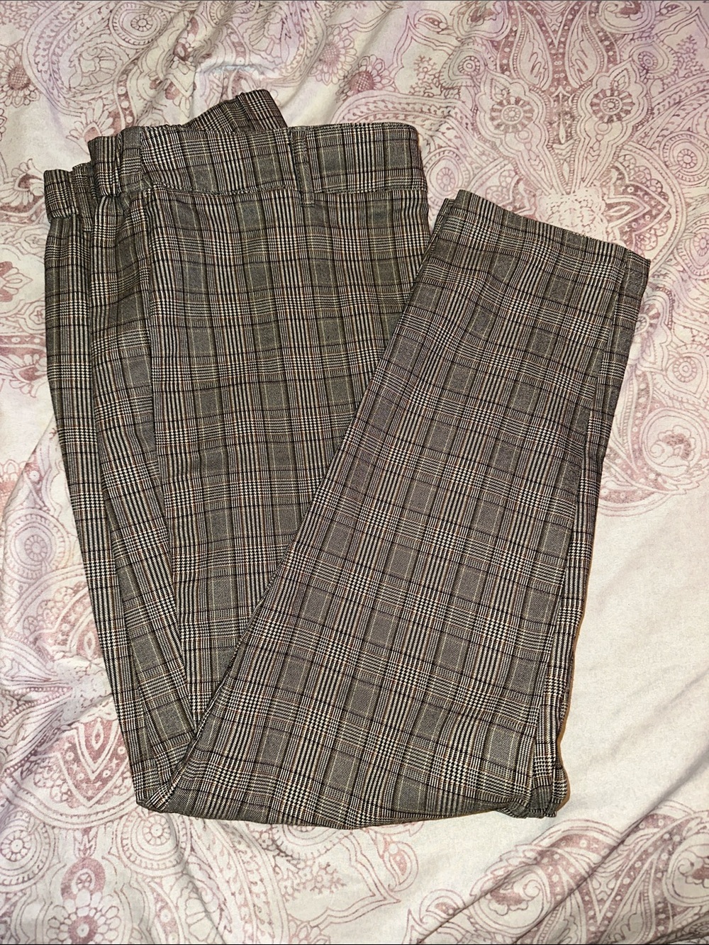 Women’s Gray Plaid Dress Pants - Picture 1 of 1